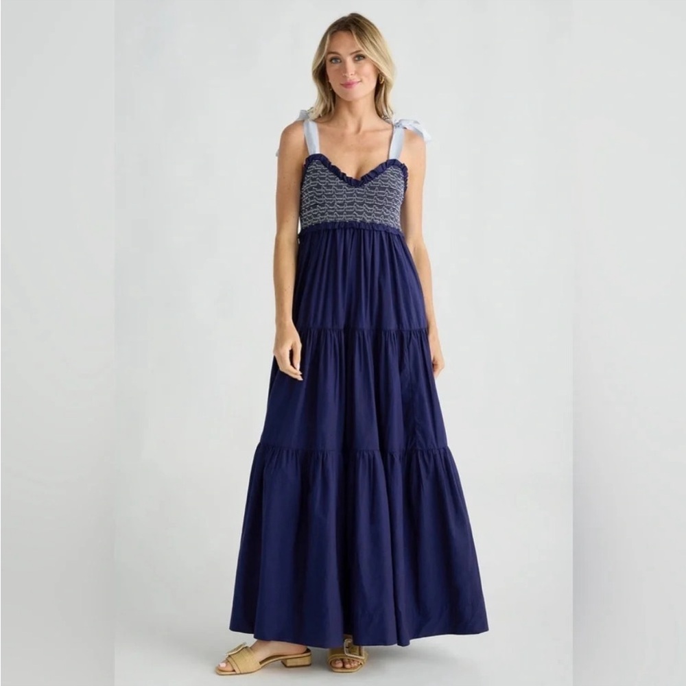 Free People - Blue Bell - Bluebell - Navy & White - Maxi Dress - XL